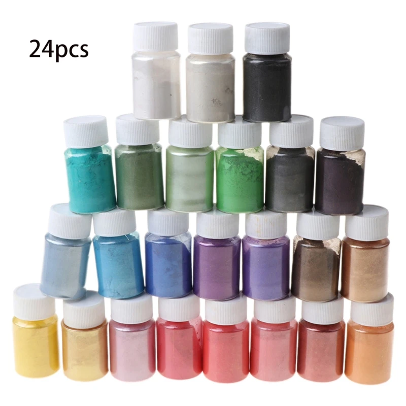 

1 Set Pearlescent Mica Powder Epoxy Resin Dye Pearl Pigment DIY Jewelry Crafts Soap Making Accessories