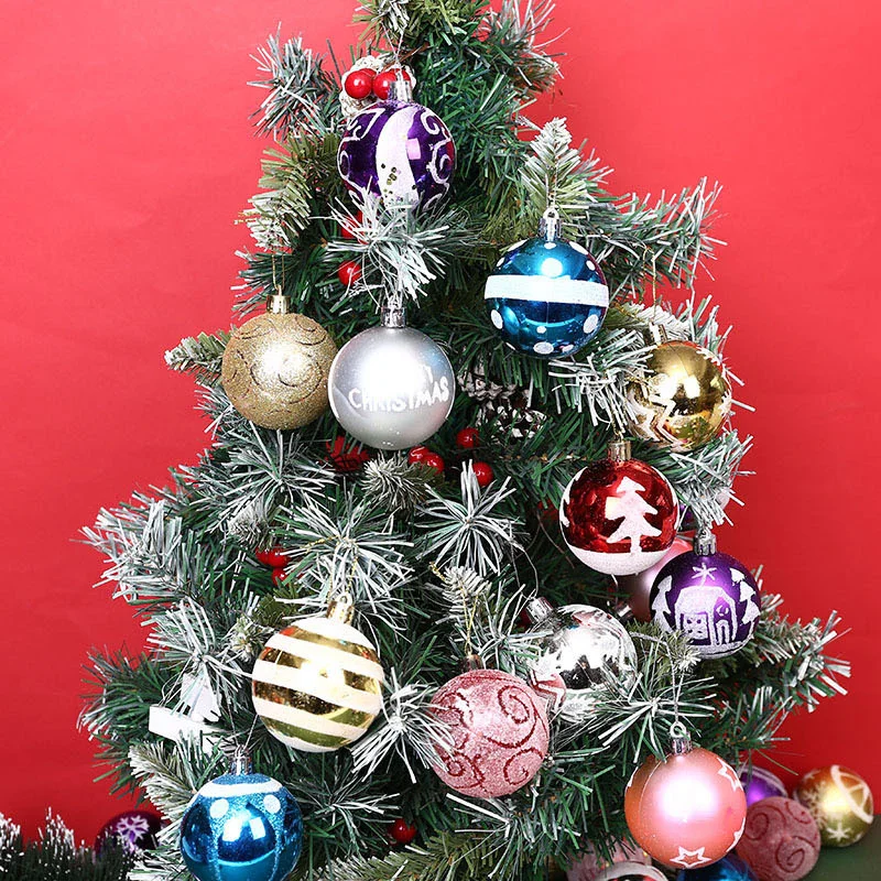 Bolas de Navidad de colores surtidos, adornos pintados creativos para &aacute;rbol de Navidad, decoraci&oacute;n para el hogar, fiesta de boda, colgantes de &aacute;rbol para vacaciones-1