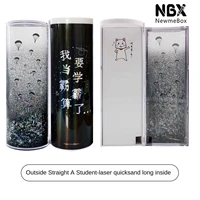 nbx black and white series school supplies cool pen box creative pen container stationery bag