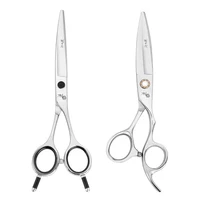 6 inch willow leaf scissor and slide knife 440 steel blade upwarped scissor straight head hairdressers special flat scissor