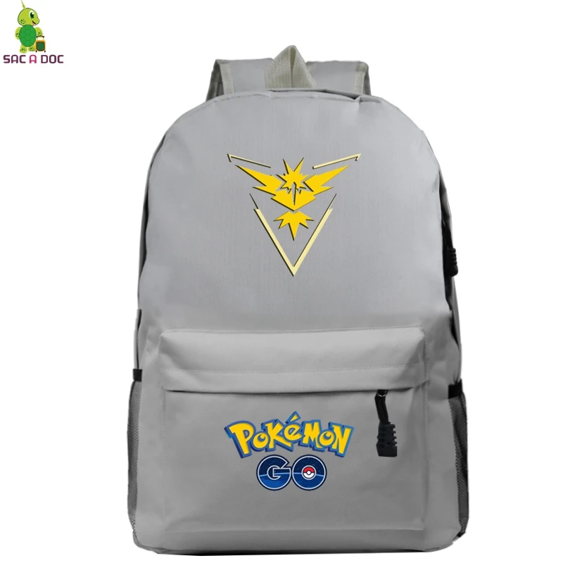 Коричневый Рюкзаки с логотипом Pokemon, повседневные школьные сумки для студентов, подростковые рюкзаки для ноутбука, дизайнерские дорожные сумки Galaxy Bolsa Escolar - Цвет: Коричневый