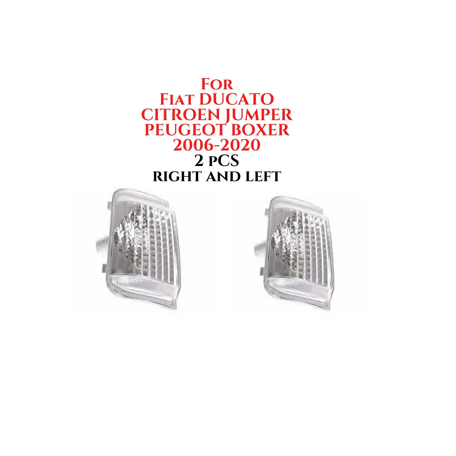 

Side Door Wing Mirror Indicator Lamp White Lens RIGHT LEFT, for Fiat Peugeot Citroen MK3 2006-2020 Reasonable price 71748253