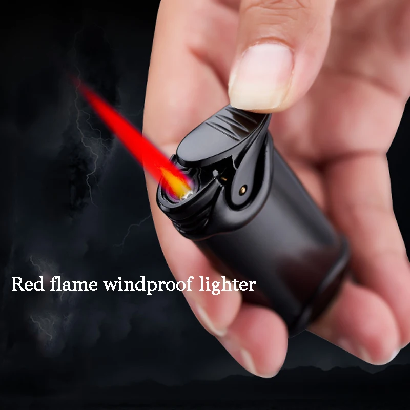 Креативная ветрозащитная Зажигалка в стиле ретро турбо-Бутановая струя