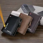 Кошелек мужской, короткий, на молнии, с карманом для монет, подарок на день отца, из искусственной кожи