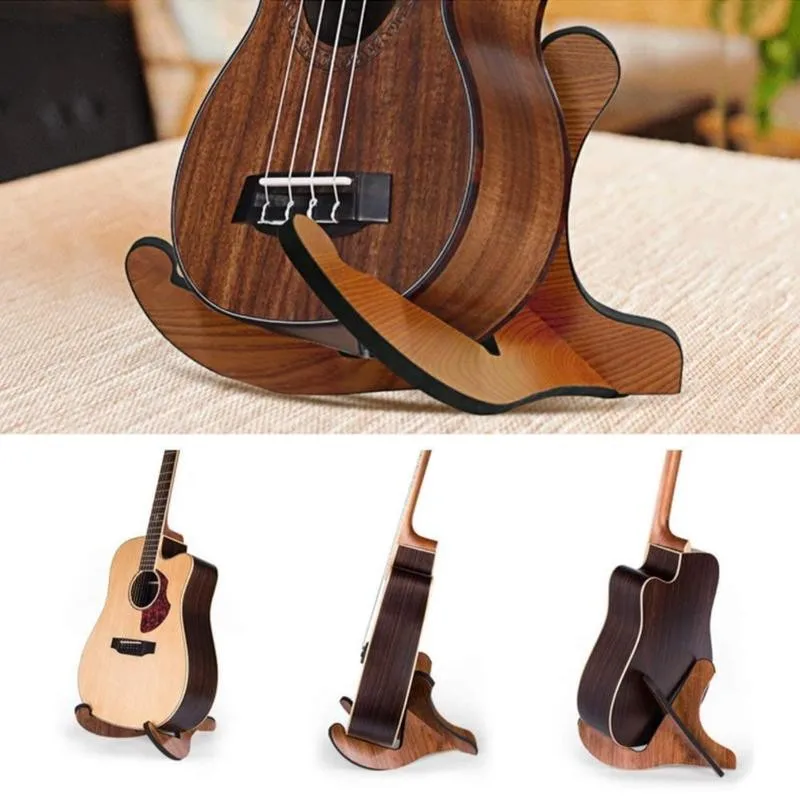 

Ukulele Holder Stand Guitar Ukulele Stand Bracket Wooden Instrument Guitarra Musical Part Strings Accessories Stand O7M3