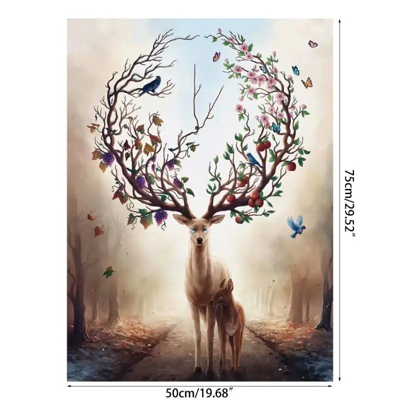 

Jigsaw Puzzles 1000 Pieces for Adults Kids Large Puzzle Game Toys GiftThe Deer