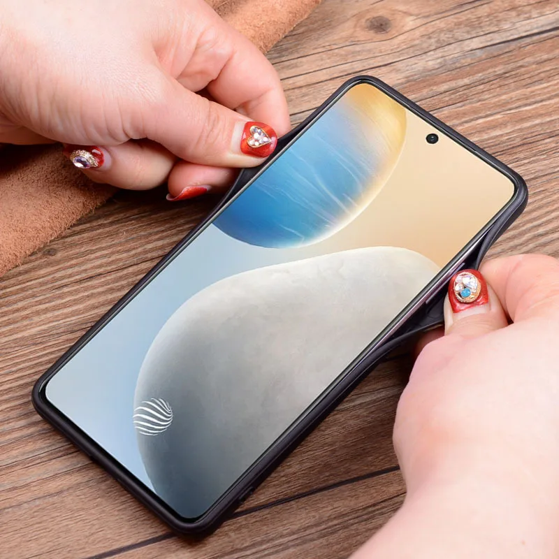 

Luxury Genuine Leather Case For Vivo x60 x60 pro Plus Case