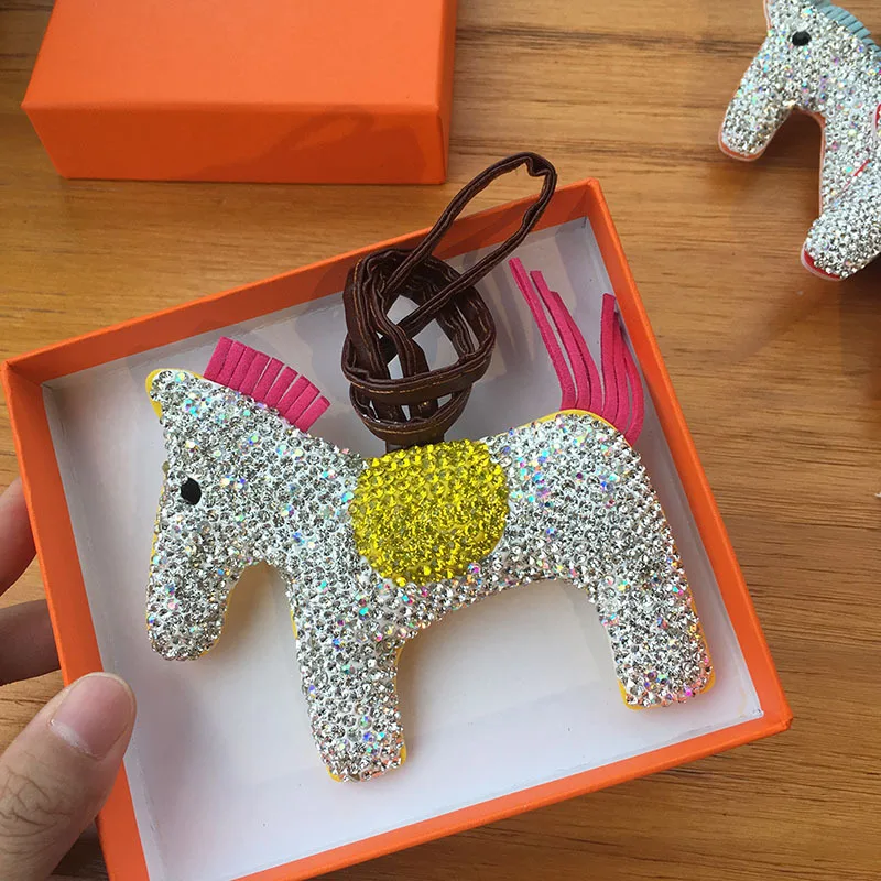 Ручная работа бриллиант милая подвеска пони женская мода для сумки рюкзака