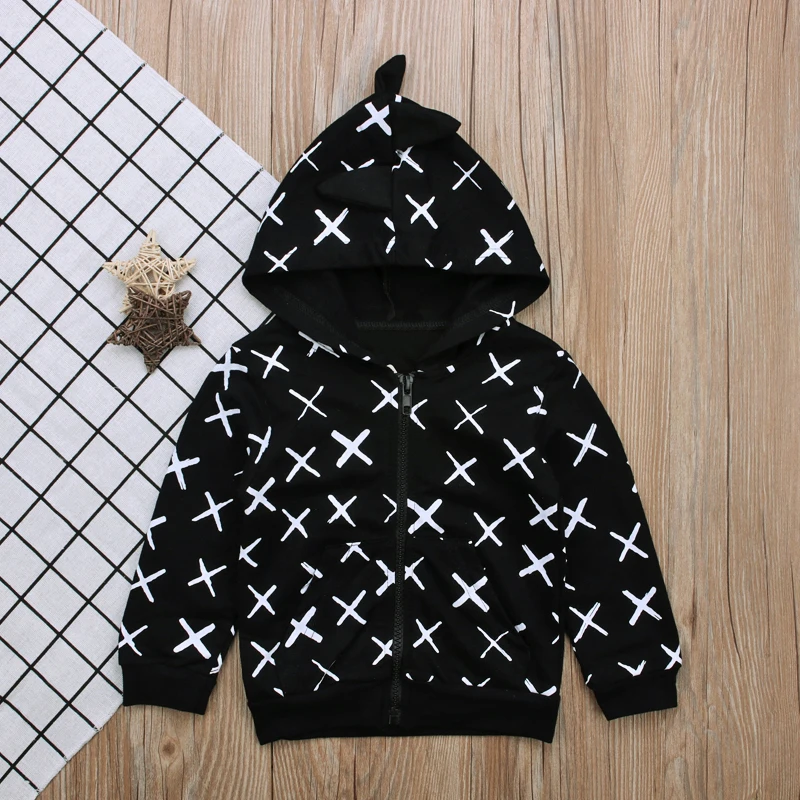 Красивая Детская верхняя одежда для девочек куртка с капюшоном в стиле динозавра