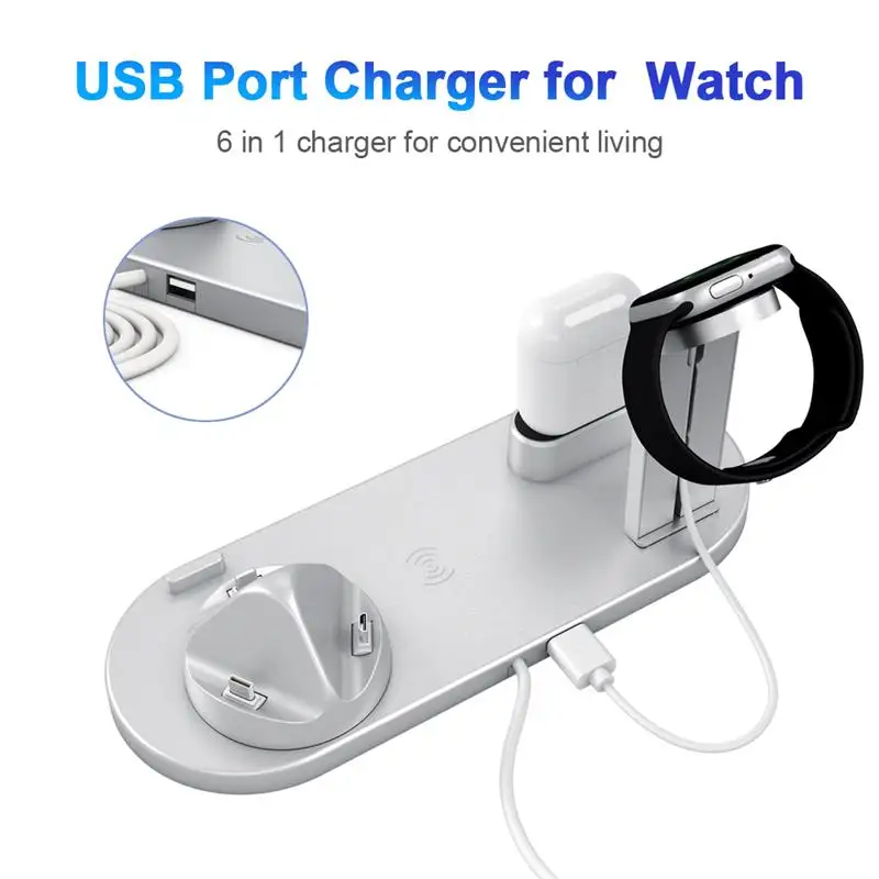 4in1 charging station for apple watch iphone 13 pro 12 11 foldable wireless fast charger dock for airpods samsung xiaomi huawei free global shipping