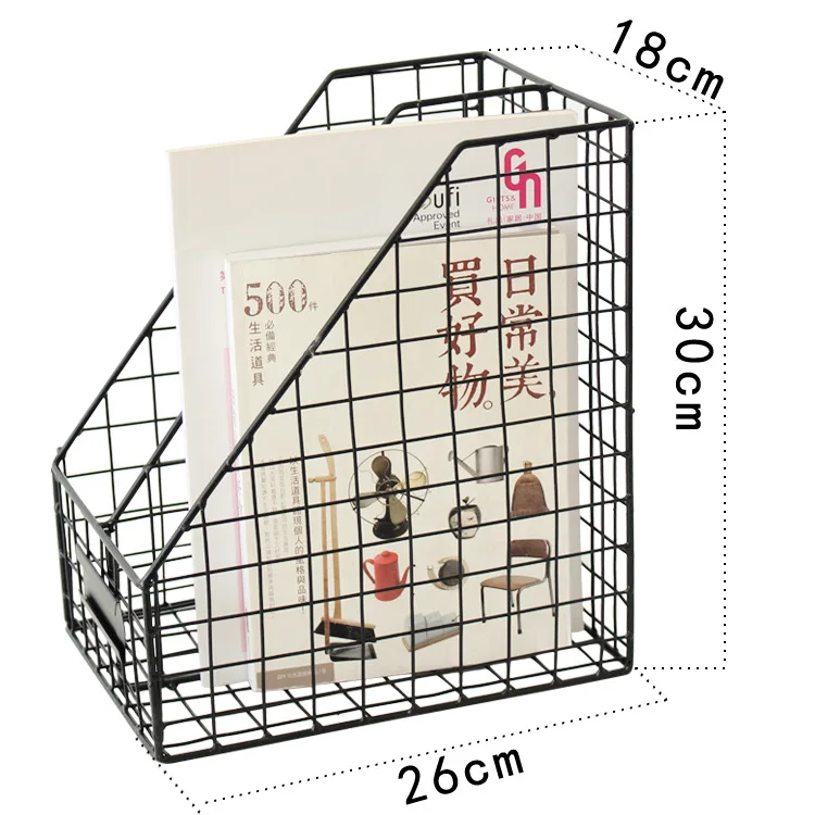 2 слойная Скандинавская настольная сетчатая корзина для хранения файлов