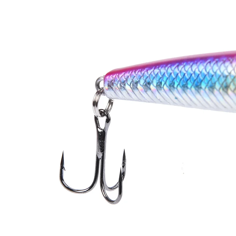 

1PC Fishing Lure Artificial Hard Bait with 2 Fishing Hooks Fishing Tackle Lure 3D Eyes Fishing Gear Accessories 13.4g/9.5cm