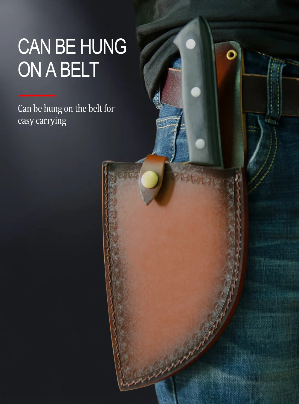 Кованые шеф-Ножи ручной работы мясника с ножом в футляре китайские кухонные ножи