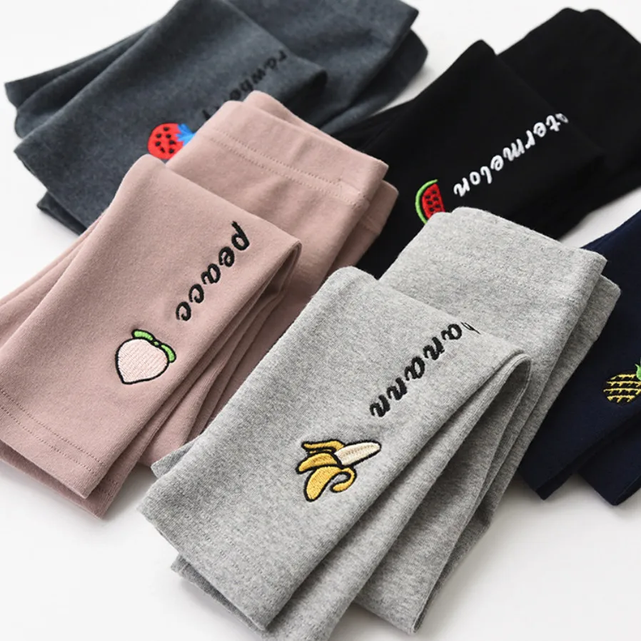 

Новинка, осенне-весенние леггинсы для маленьких девочек, модные повседневные штаны для девочек, детские брюки, одежда, детские брюки с вышив...