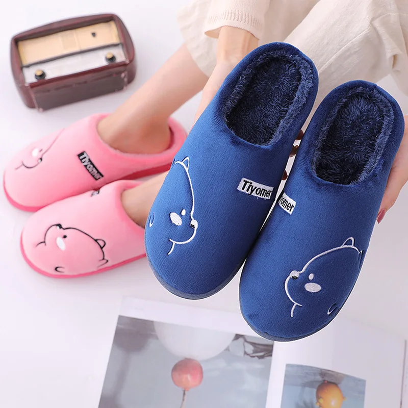 

Winter Dame Warm Pluche Cartoon Thuis Katoenen Schoenen Vrouwelijke Beknopte Indoor Slaapkamer Flats ComfortableVrouwen Schoenen