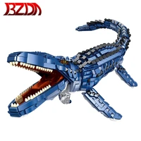 jurassic world overlord of the sea mosasaur indominus rex dinosaur model ornaments building blocks for boys toys halloween gifts