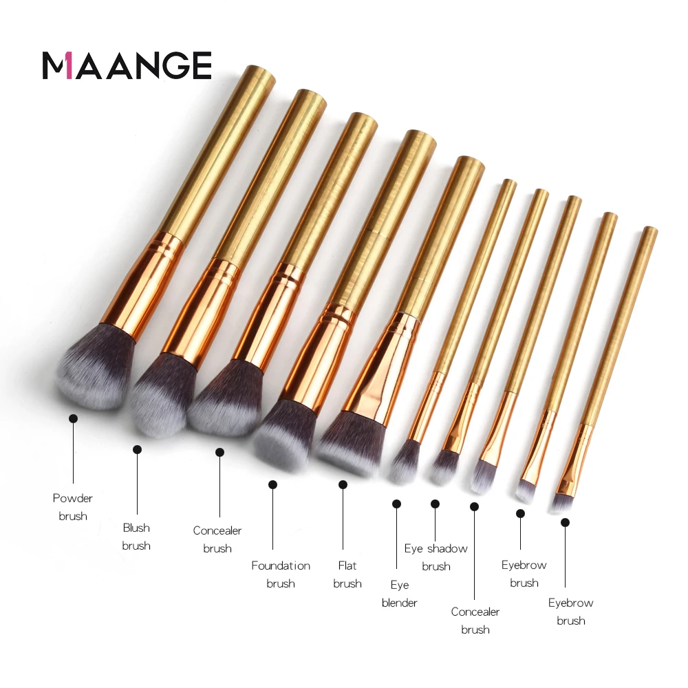MAANGE Профессиональный набор кистей для макияжа 10 шт. пудра тональный крем румяна