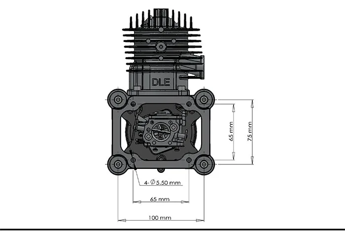 Оригинальный металлический газовый двигатель DLE 85 85CC DLE85 для радиоуправляемой