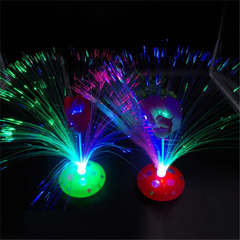 

Nightlight Lamp Rose Fiber Romantic Flower Christmas Luminous Colorful Flashing Star Lantern Children's Toys Gifts Party LED