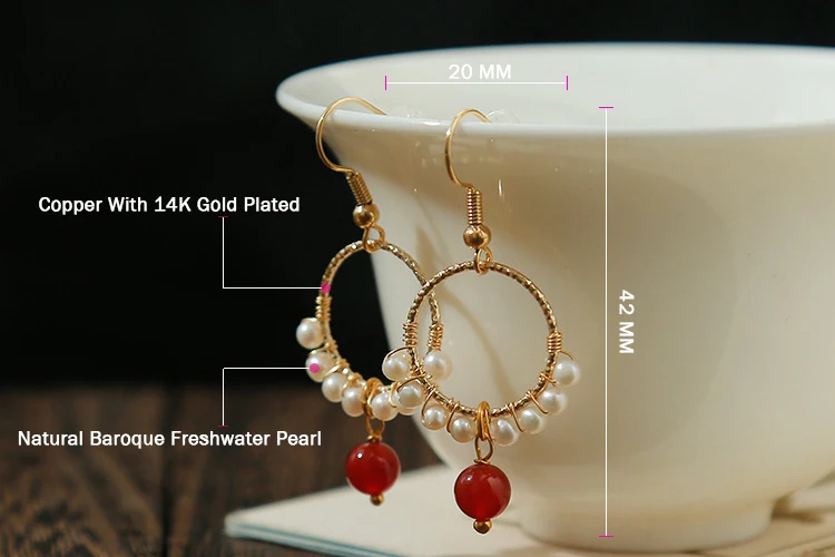 

GREEN PURPLE Natural Freshwater Pearl Dangle Earrings For Women Party Handmade Agate Drop Earring Fashion Jewelry Oorbellen