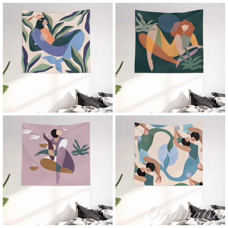 

Рыбы Лев Козерог весы настенный гобелен украшение для дома