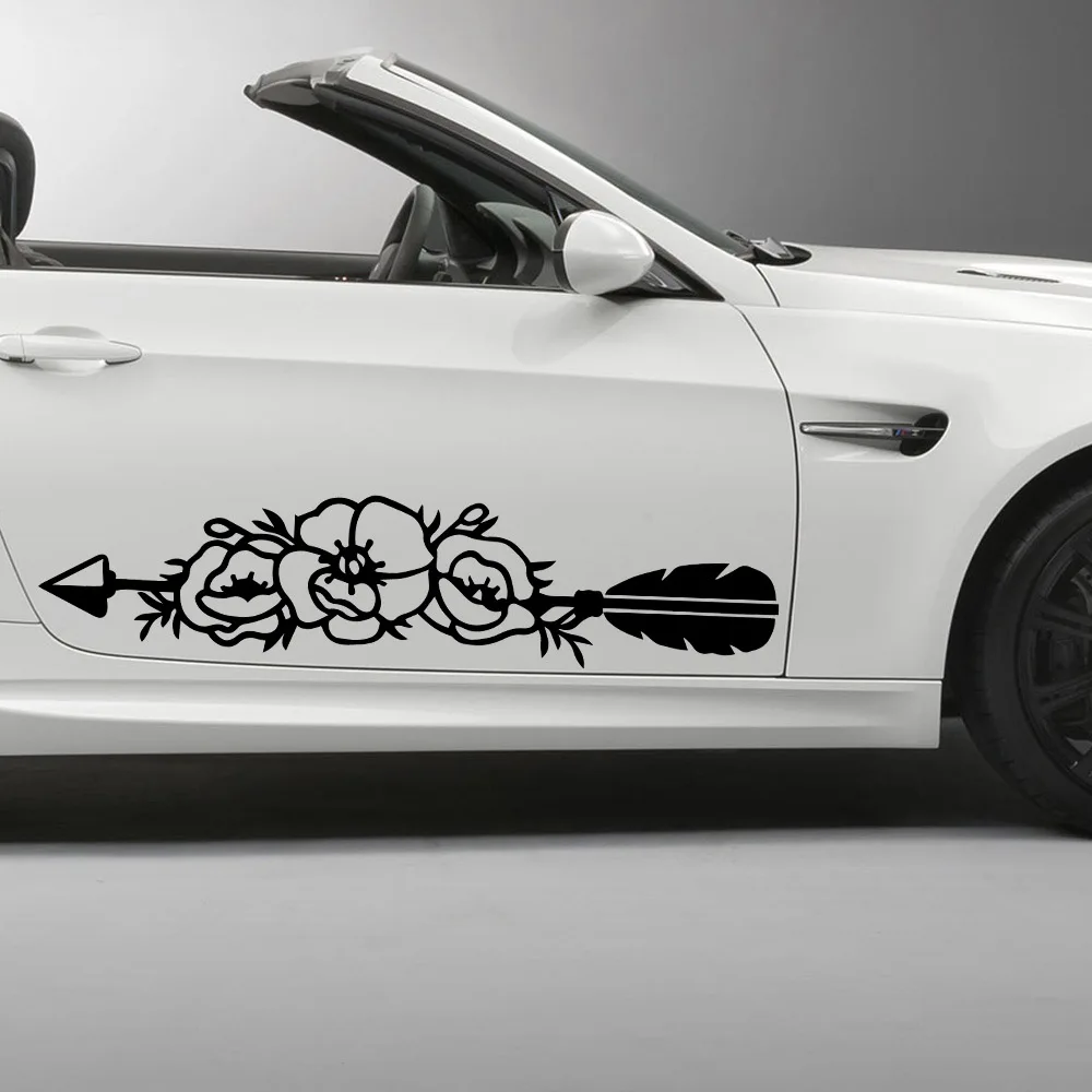 

Cartoon Bunch of Flower Car Decal Car Body Doorhandle Sticker Door Handle Decal