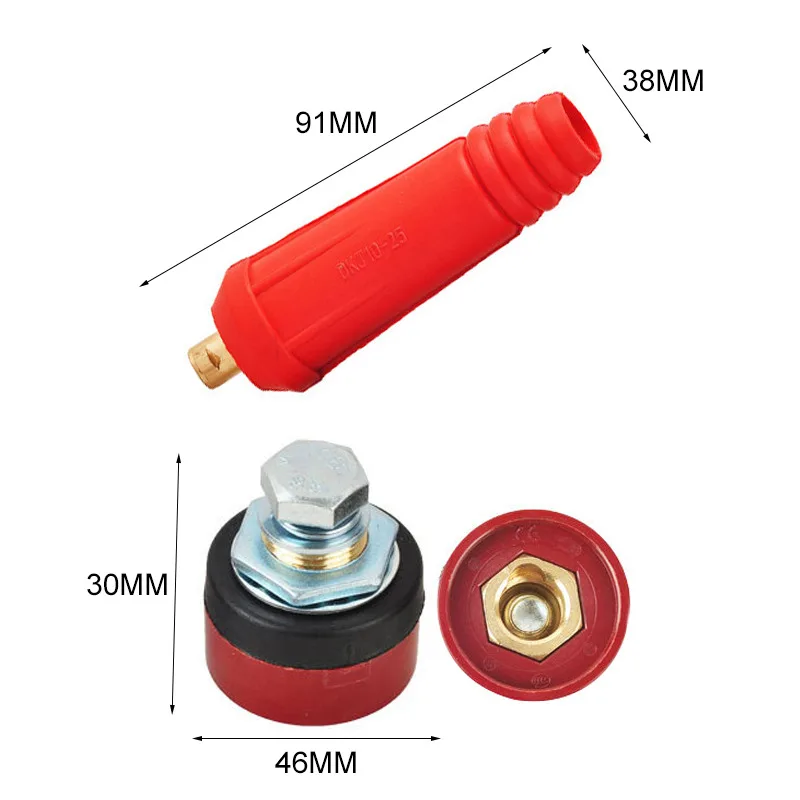 

1PC Welding Machine Socket Plug Europe Style Welding Machine Quick Fitting Connector For Machine Output Power Supply Connection