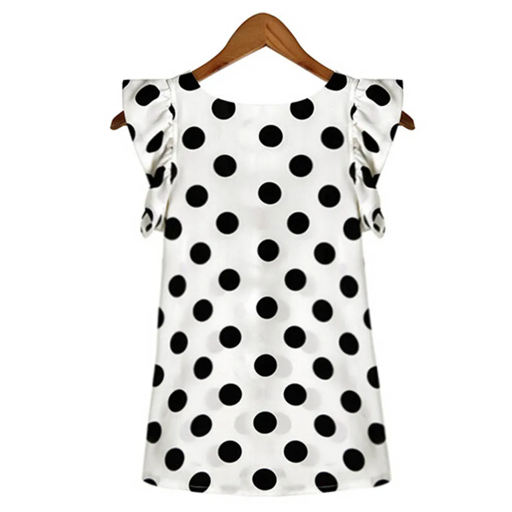 2019 Летняя женская элегантная шифоновая белая блузка пышная с коротким рукавом