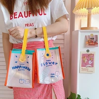 cartoon small mesh durable beach bag gils summer beach bag for sundries underwear pocket beach tote bag women cute shopping bags