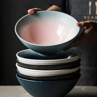japanese style ceramic bowl ramen bowl household large bowl large bowl retro hat bowls and dishes commercial soup bowl