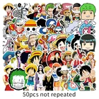 50 шт. аниме цельная наклейка s Luffy Zoro наклейка Ace наклейка водонепроницаемые Наклейки Скейтборд наклейка для ноутбука чемодан Гитара Холодильник сделай сам