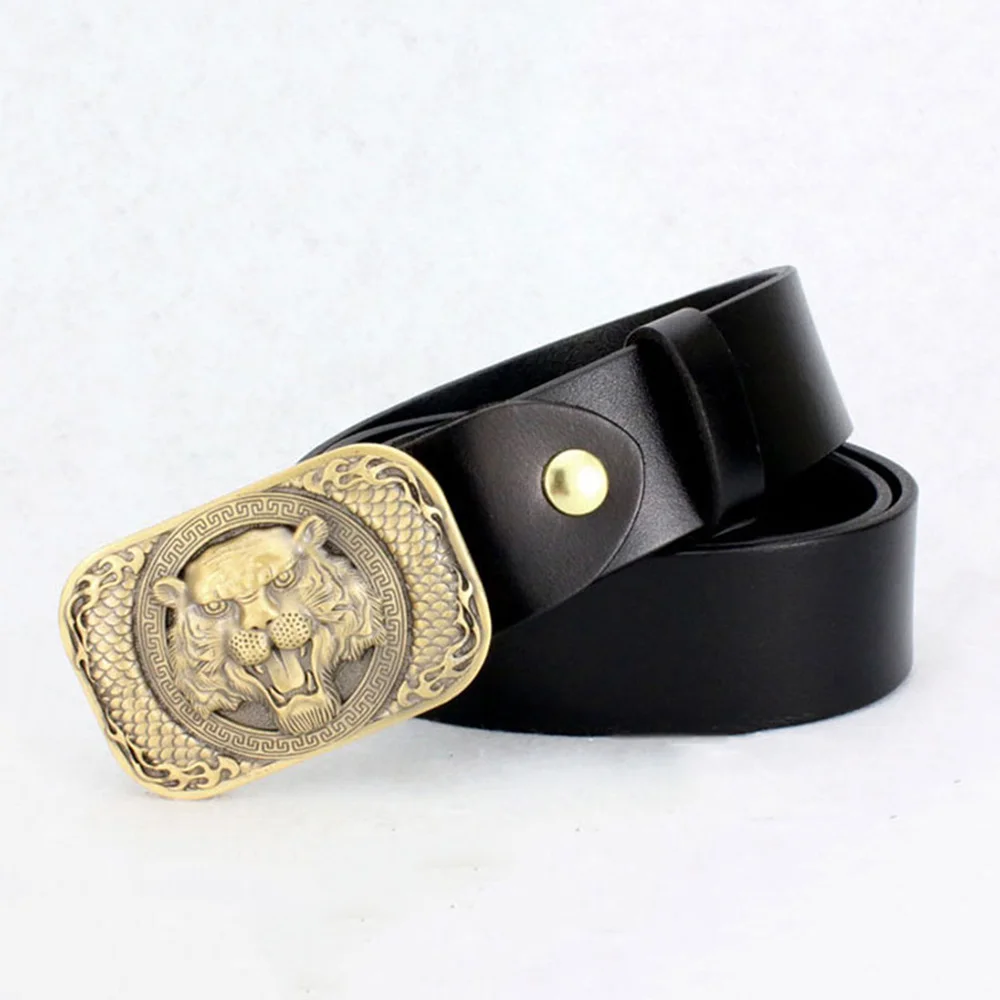 HIDUP высококачественный дизайнерский Однотонный мужской ремень из воловьей кожи