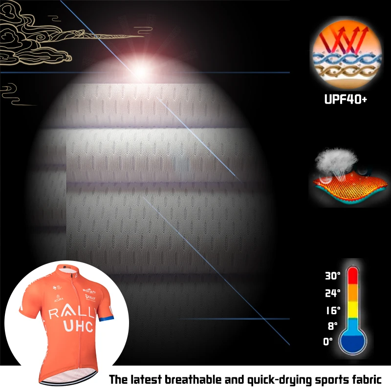 TEAM RALLY 2019 Orange UHC CYCLING JERSEY bike shorts set Ropa Ciclismo summer quick dry pro BICYCLING Maillot pants clothing | Спорт и