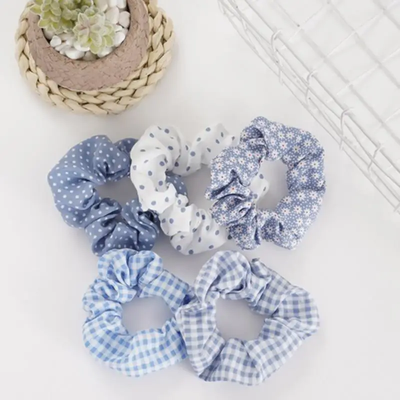 

1 шт., резинка для волос в горошек, с принтом «маргаритки»