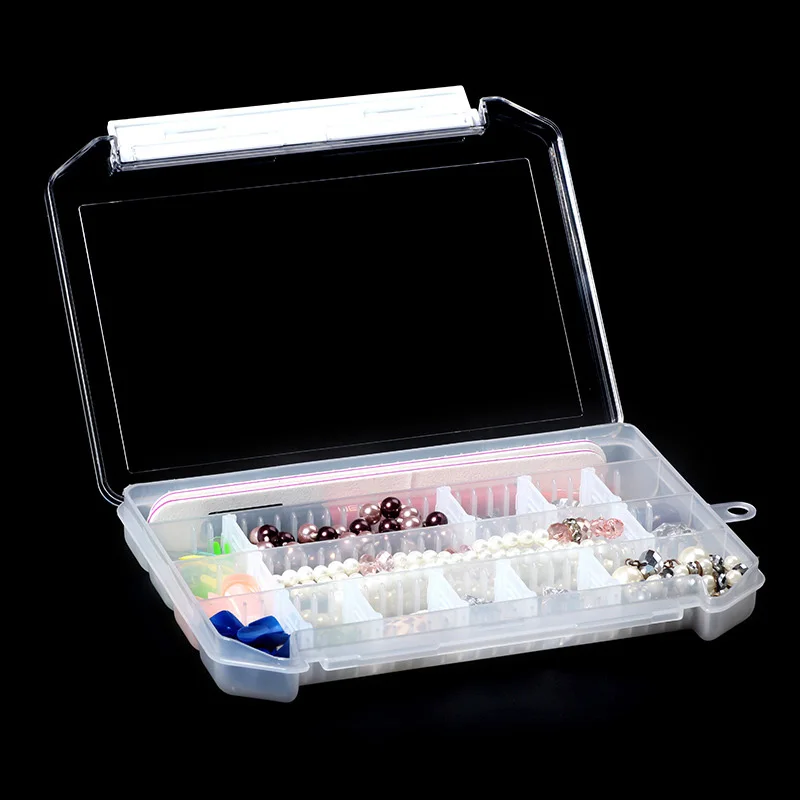 Прозрачные инструменты для ногтей 24 сетки отделка ящиков хранения пылезащитный