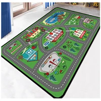 miniature city street carpet square anti skid area floor mat 3d rug non slip mat dining room living soft carpet kids mat 08