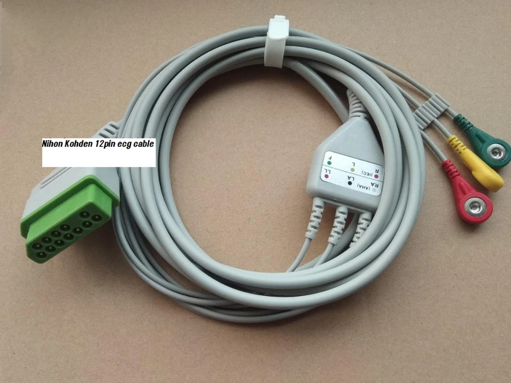

Для NIHON KOHDEN для BSM-2301K one piece three lead ECG cable с leadwire IEC