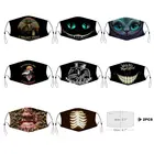 Маска для косплея на Хэллоуин унисекс, 3d креативная забавная маска с принтом для улицы, хлопковая моющаяся многоразовая маска с регулируемым ушным крючком