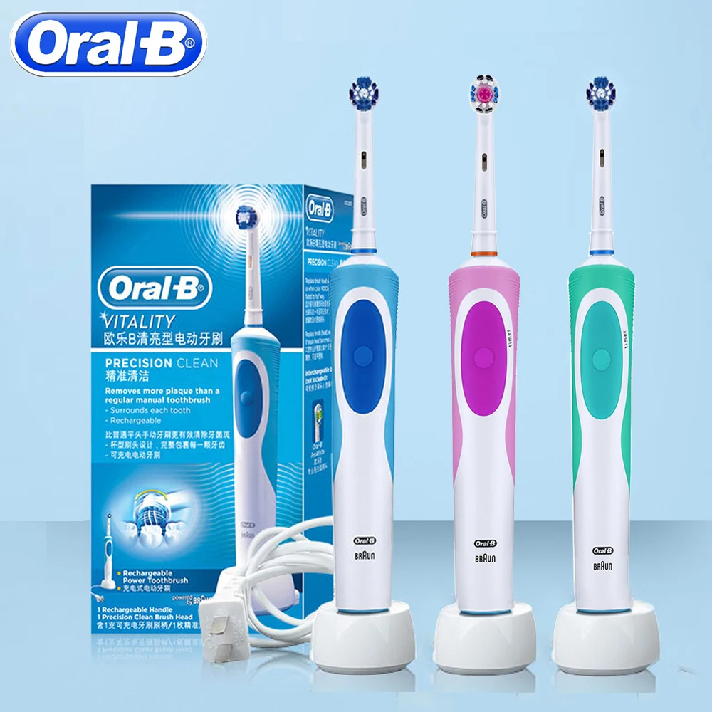 OralB зубная щетка перезаряжаемая зубная щетка Oralb держатель для зубной щетки сменные головки звуковое вращение для взрослых Smart Time D12 D12013