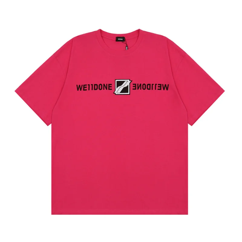 

High-quality We111don letter printing with the same casual high-quality short-sleeved T-shirt for men and women