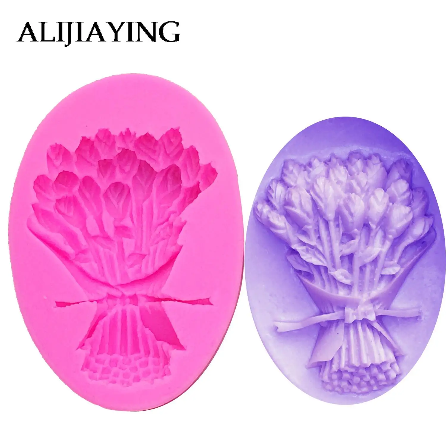 M908 Rose Flower Bunch Shape 3D Silicone Mold Soap Chocolate Mould For Kitchen Baking Clay DIY Cake Decorating Tools | Дом и сад