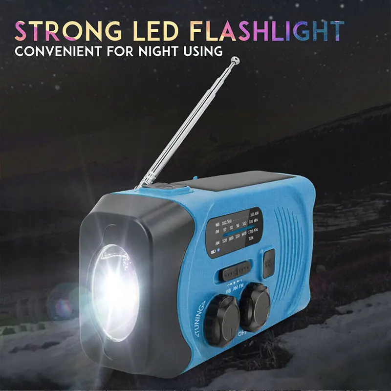 Аварийный портативный Радиоприемник на солнечной батарее AM/FM уличный домашний