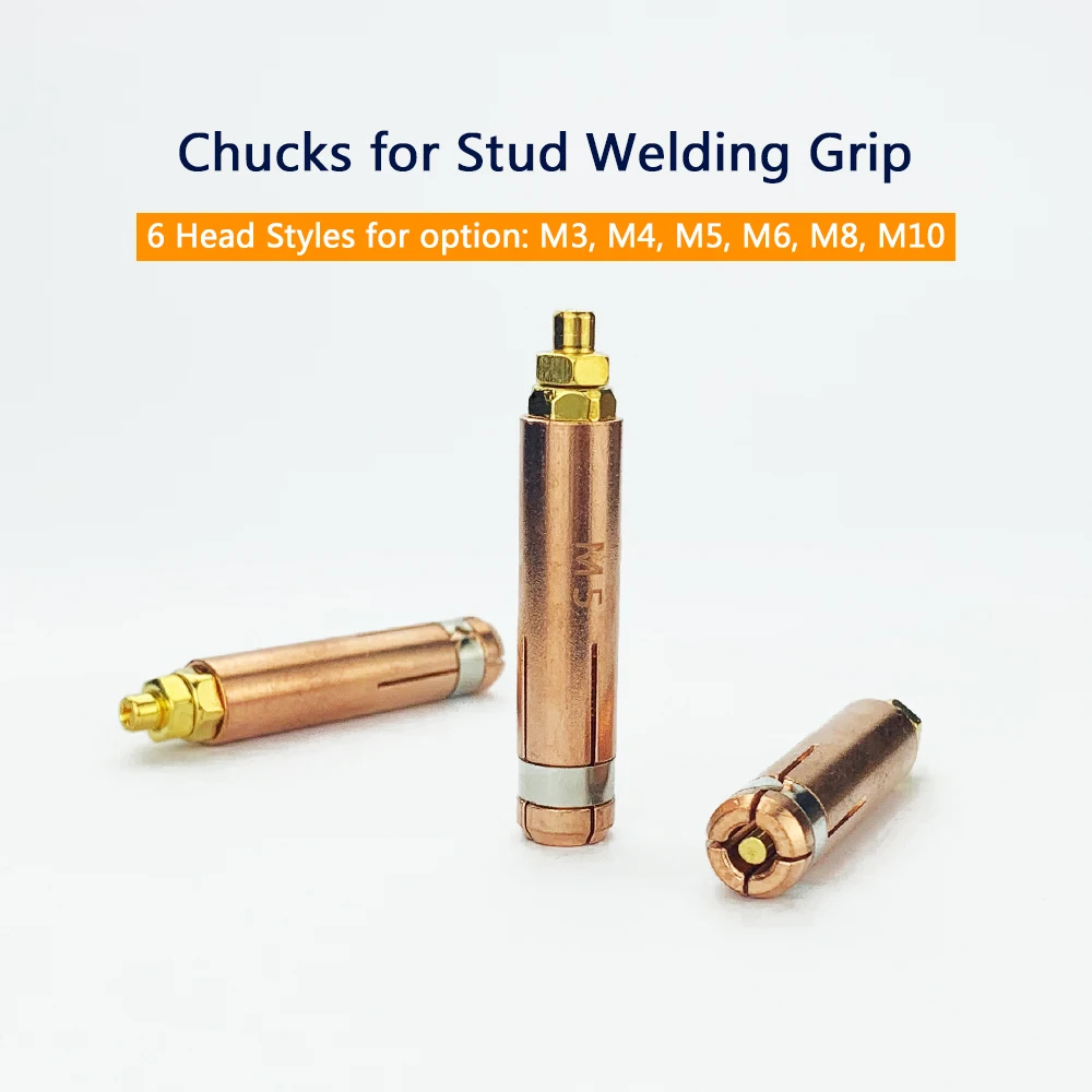 

10 шт., сварочный патрон, цанга M3 M4 M5 M6 M8 M10 для шпильки разрядки конденсатора компакт-дисков