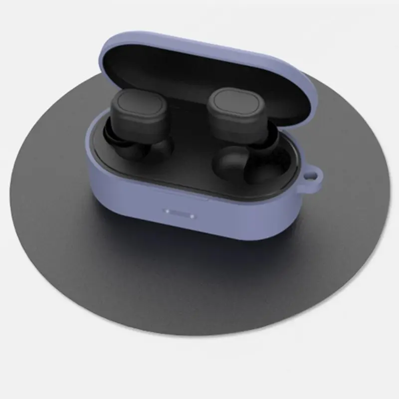 

Anti-fall Protective Cover Silicone Case with Carabiner for QCY T1S/T2C Headset