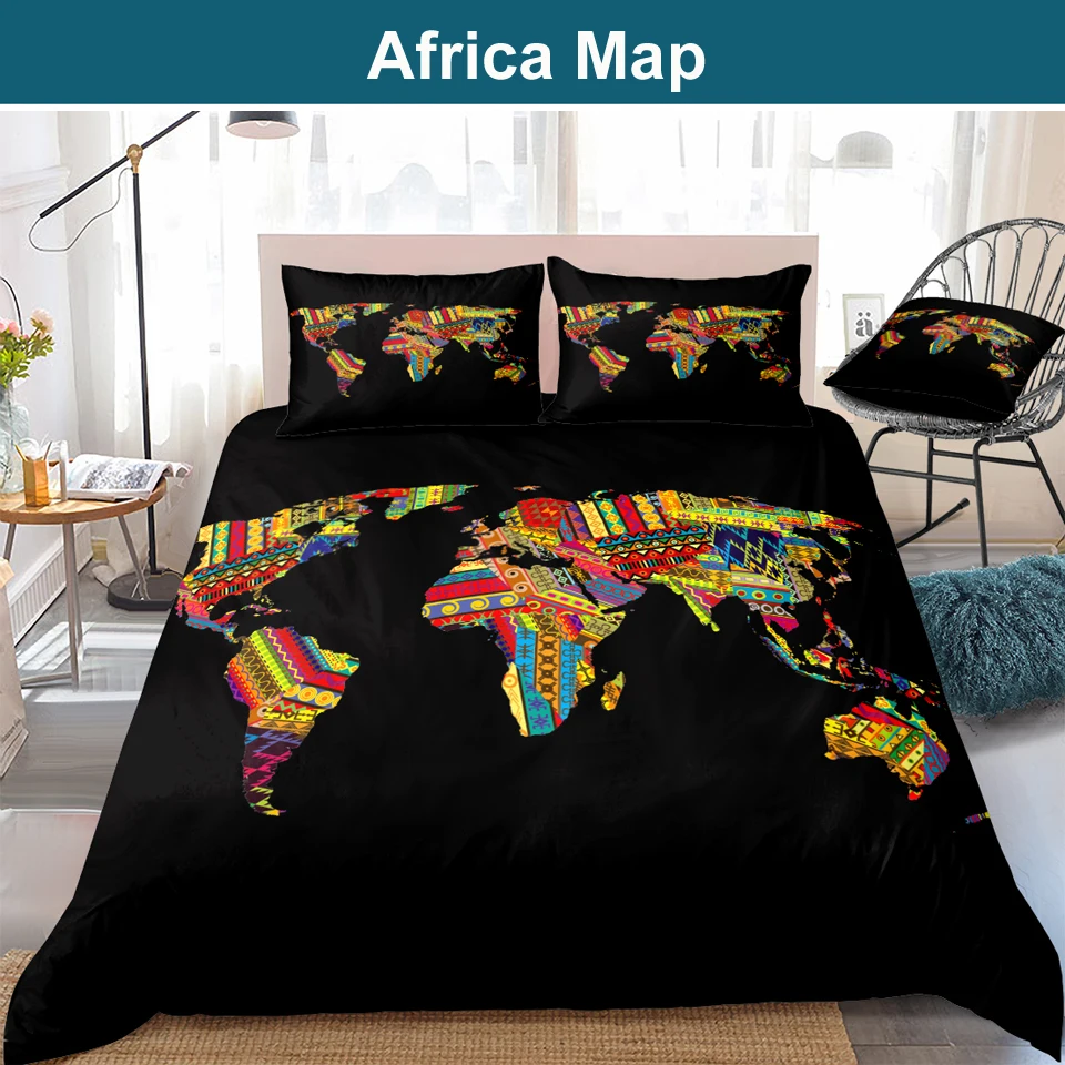 Комплект постельного белья в африканском стиле с принтом пододеяльник пикантное