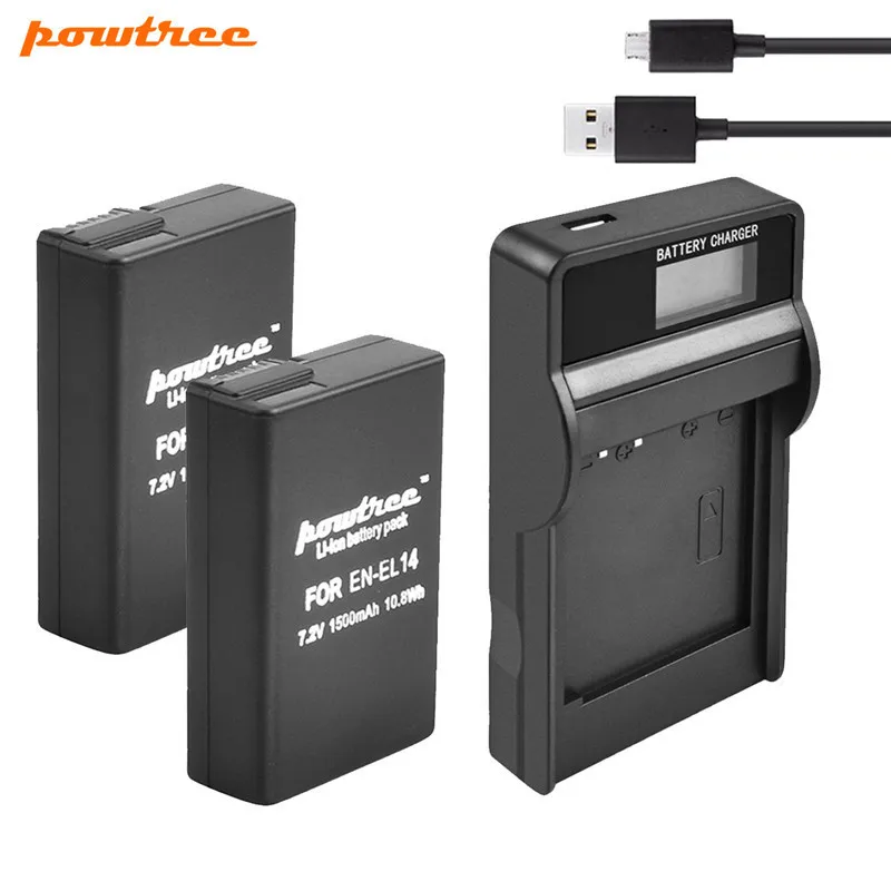 

Зарядное устройство Powtree 1500 мАч для Nikon D3100 D3200 D3300 D5100 D5200 D5300 P7800,P7700,P7100,P7000,D