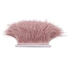 1 ярд, кожаная розовая лента с отделкой страусиными перьями, шлейфы, лента с бахромой, свадебное платье, юбка, аксессуары, декоративные поделки, перья