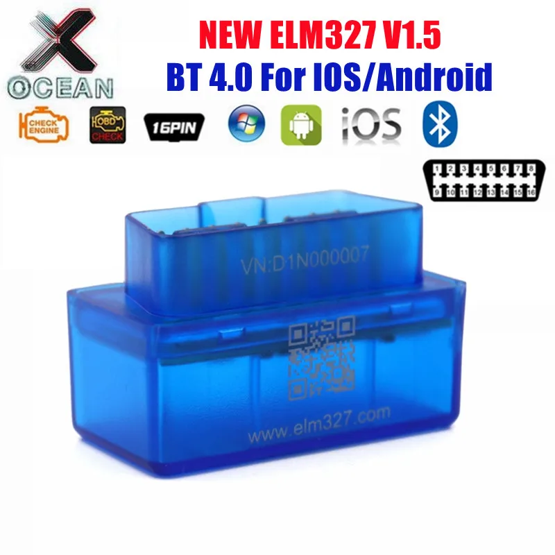 

ELM327 mini V1.5 Bluetooth 4.0 Code Reader Support 9 protocols ELM 327 1.5 OBD2 Diagnostic Interface For IOS Android Windows