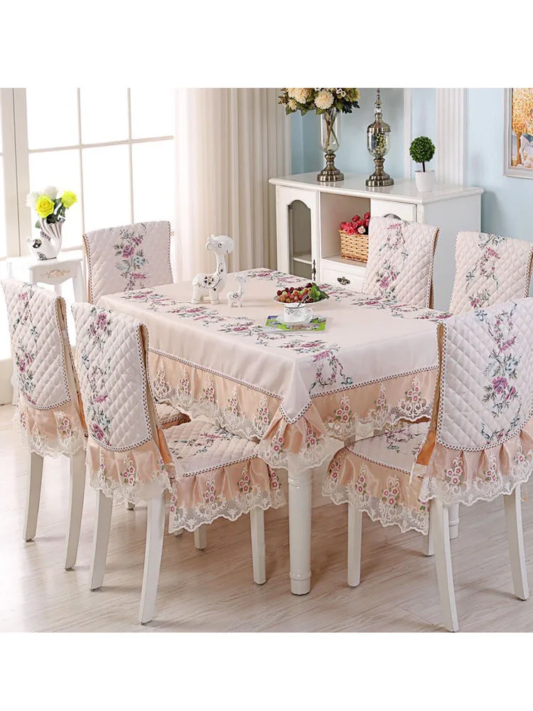 Скатерть на стул с цветочной вышивкой Пылезащитная Свадебный декор 2020 | Дом и сад