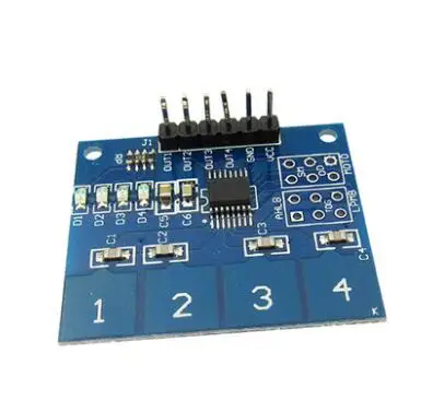 1 шт./лот Новый 4 канальный цифровой сенсорный экран Сенсор емкостный модуль